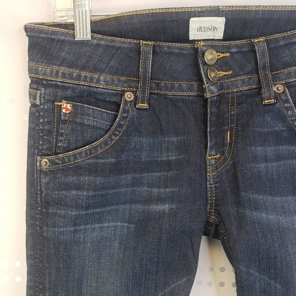 Hudson Cropped Signature Bootcut Dark Wash Jeans SZ 26/SZ 2/4 - Picture 3 of 9